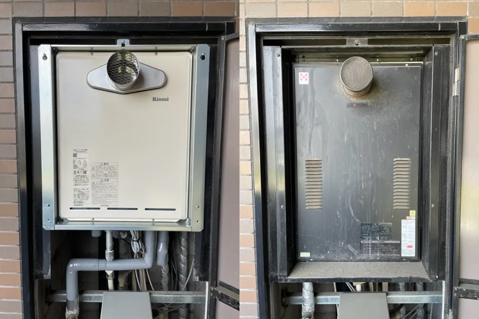 マンション PS扉内設置型 珍しいガスふろ給湯器を取替えました。名古屋 