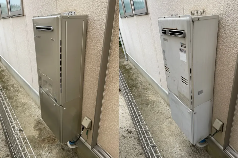 愛知県豊明市 ガス給湯暖房用熱源機「RUFH-E2406SAW2-6」に取替完了しました。