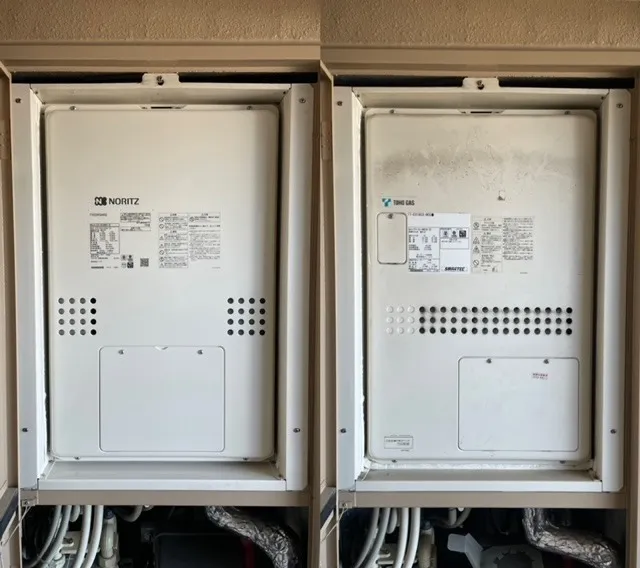 愛知県豊田市　ノーリツ、マンション、ガス温水暖房付ふろ給湯器「GTH-2417AWX3H-TB」を「GTH-2454AW3H-TB」へ交換。