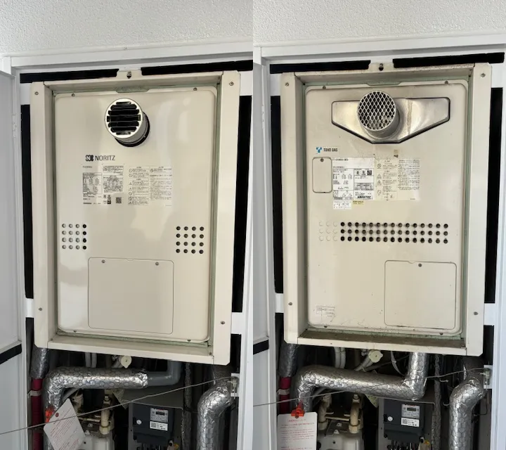 名古屋市南区　マンション、ノーリツ、ガス温水暖房付きふろ給湯器「GTH-2434SAWX3H-T」を「GTH-2454SAW-T」へ交換。