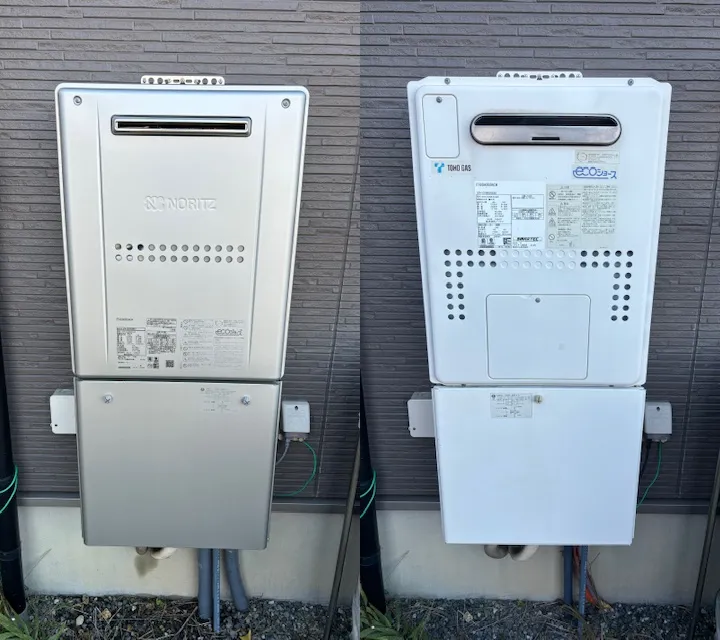愛知県瀬戸市　ノーリツ、エコジョーズ、ガス温水暖房付ふろ給湯器「GTH-C2446SAWXD」を「GTH-C2459SAWD-1」へ交換。