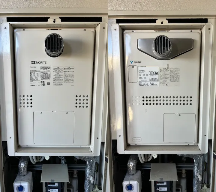 名古屋市西区　マンション、ノーリツ、ガス温水暖房付ふろ給湯器「GTH-2434SAWX3H-T」を「GTH-2454SAW3H-T」へ交換。