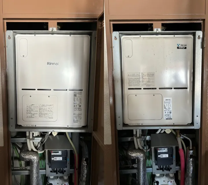 名古屋市中区　マンション「PS扉内上方排気型」浴暖・床暖対応のコンパクトタイプ「RUFH-VD2401SAU2-3」から「RVD-A2400SAU2-3(B)」への取替え。